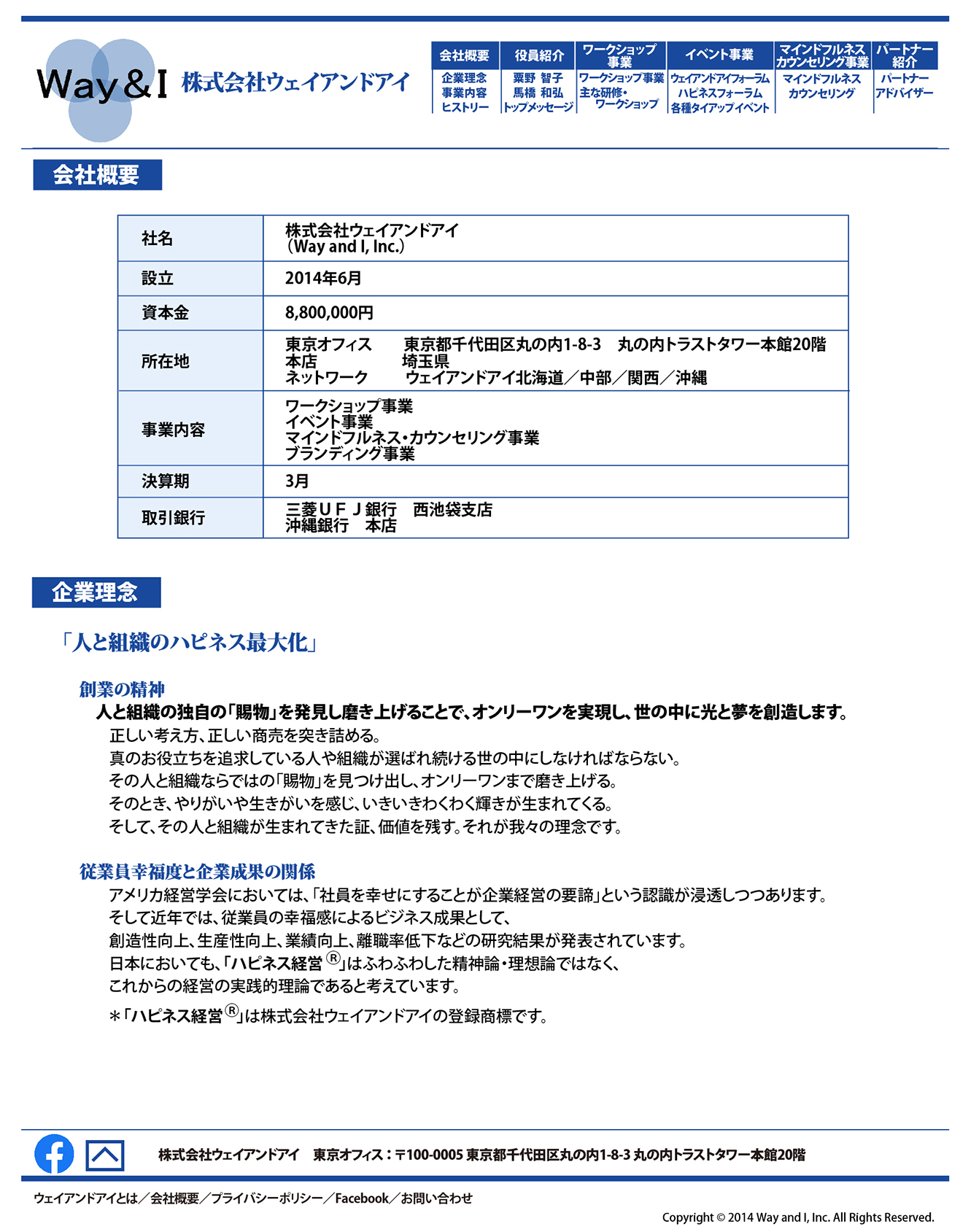 株式会社ウェイアンドアイ 会社概要