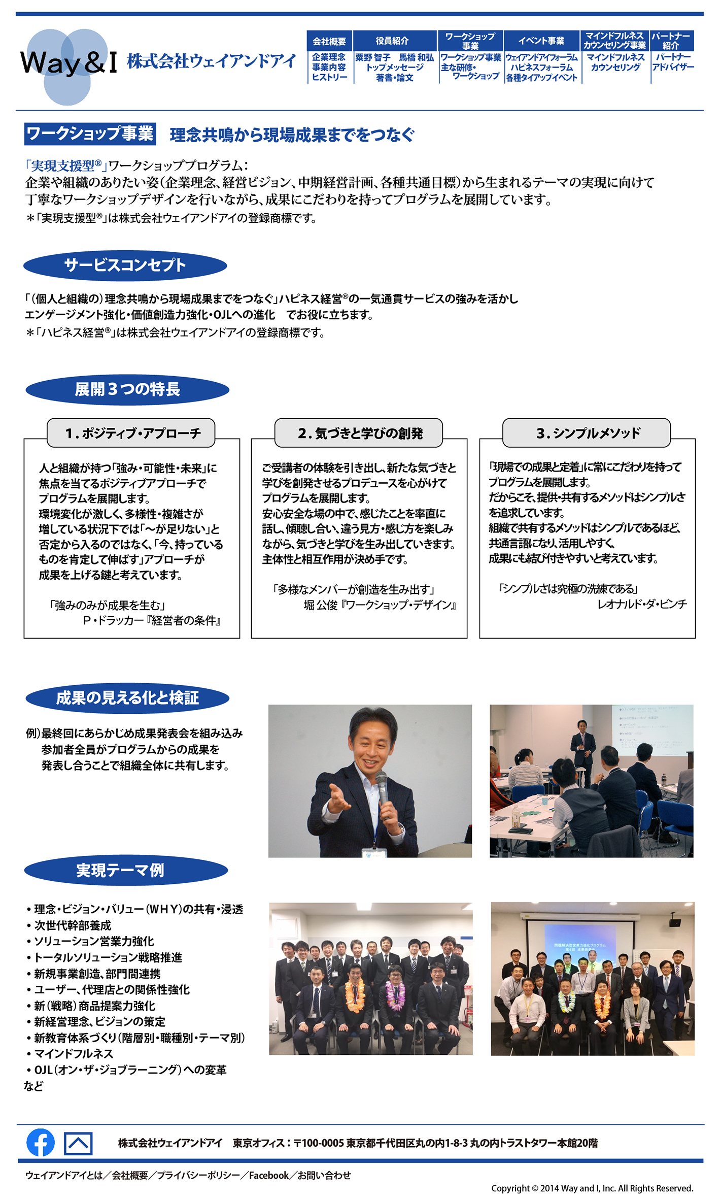 株式会社ウェイアンドアイ ワークショップ事業